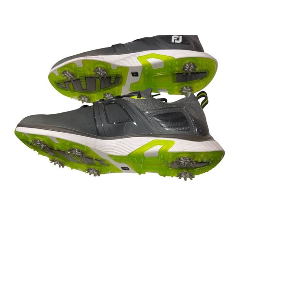 FootJoy HyperFlex Golf Shoes Mens 13M Gray & Neon Yellow Grip Spikes C74 - Picture 6 of 7